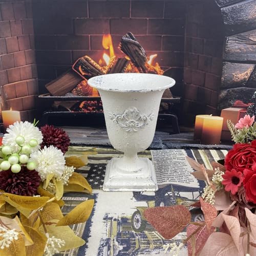 Cayker Chippy Urn Metal French Country Decor