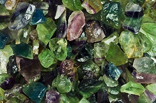 Fantasia 1 lb Rainbow Fluorite Rough Stones