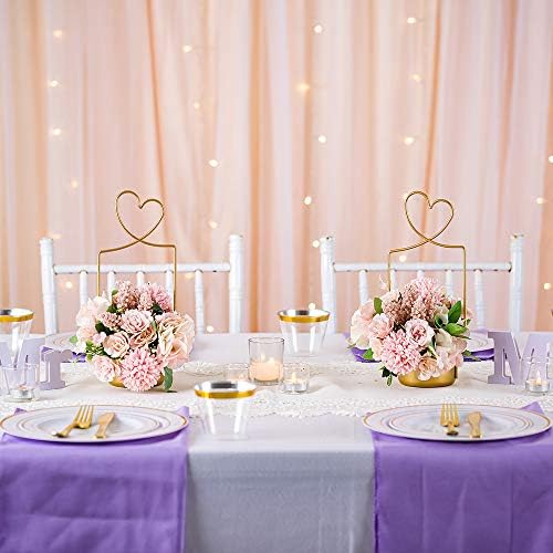 2 Pcs Gold Metal Flower Basket for Wedding Decorations
