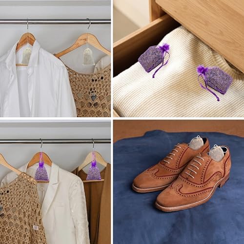 Pack of 36 Cedar Chips and Lavender Sachets for Home Fragrance