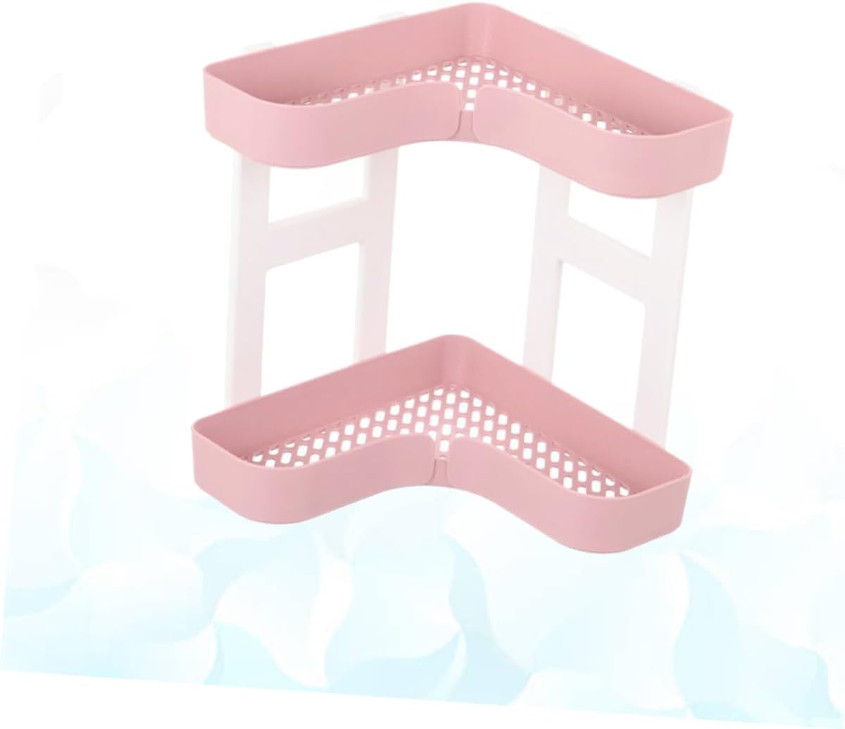 Ciieeo Pink Two-Tier Storage Rack Organizer for Bathroom Kitchen Countertop