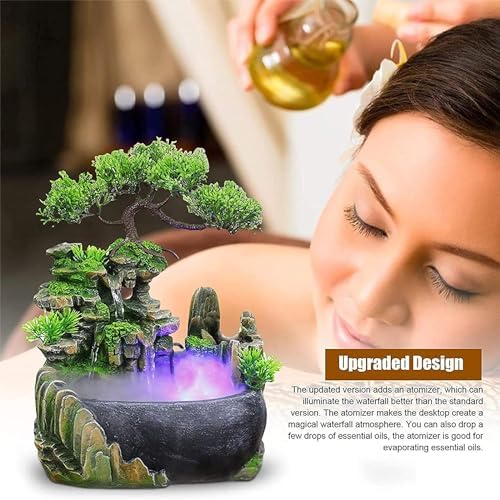 Rockery Stream Tabletop Fountain Indoor Waterfall Desk Fountain