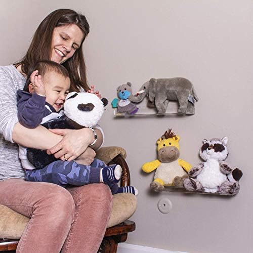 24 Inch Acrylic Shelf 2-Pack - Floating Bookshelf for Kids and Toys