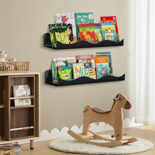 15 Inch Iridescent Acrylic Floating Shelves for Home Decor