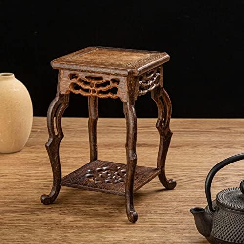 THY COLLECTIBLES Rosewood Oriental Vase Stand for Plants and Small Vases