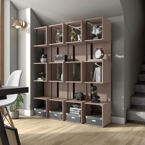 HOMES Inside Out Svenja 60 in Tall Corner Bookshelf 1