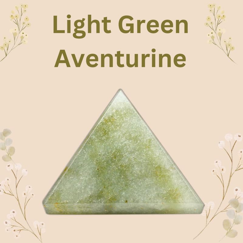 Natural Light Green Aventurine Pyramid Stone 2 Inches 1 Pcs