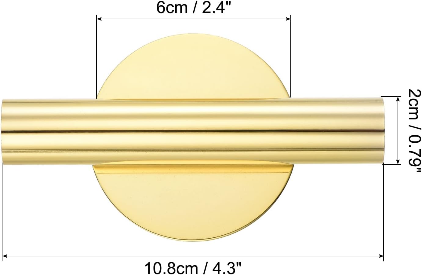 PATIKIL Wall Flower Vase Tube - Gold Tone Metal