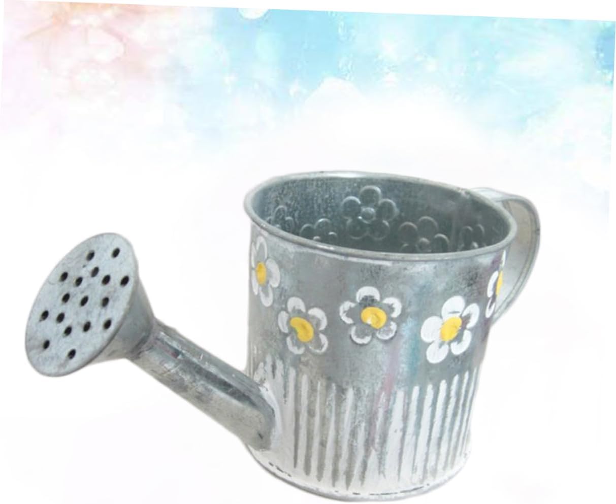 LIFKOME Rustic Tin Watering Can Flower Vase Decor