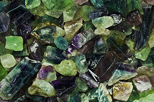 Fantasia 1 lb Rainbow Fluorite Rough Stones
