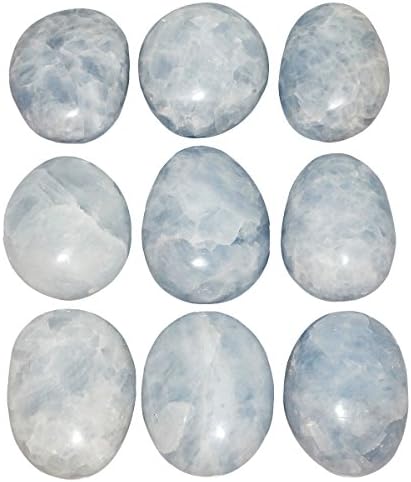 Nupuyai Blue Kyanite Worry Stones for Reiki Healing and Meditation