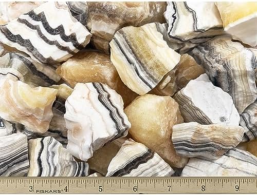 Fantasia Raw Zebra Calcite Stones 2 Lbs from Mexico