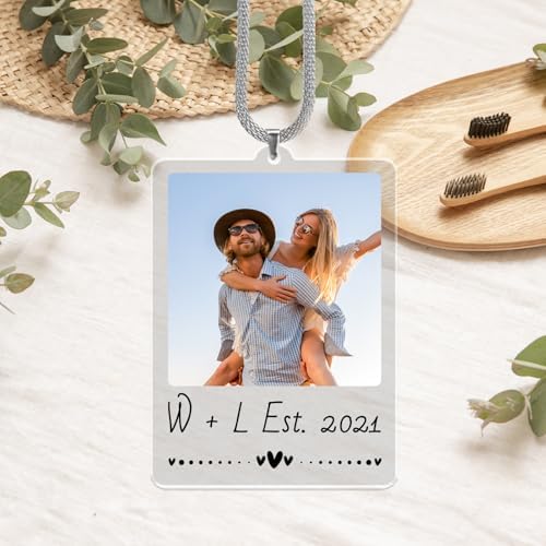 Custom Photo Car Mirror Hanging Ornament