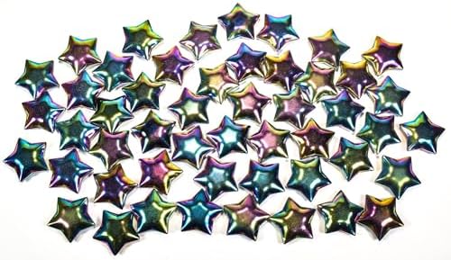 HQRP 28mm Rainbow Hematite Star Crystal Palm Stone - 1PC