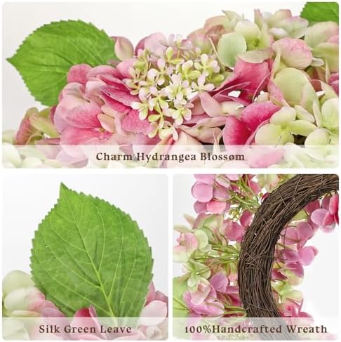 20 Inch Artificial Hydrangea Door Wreath