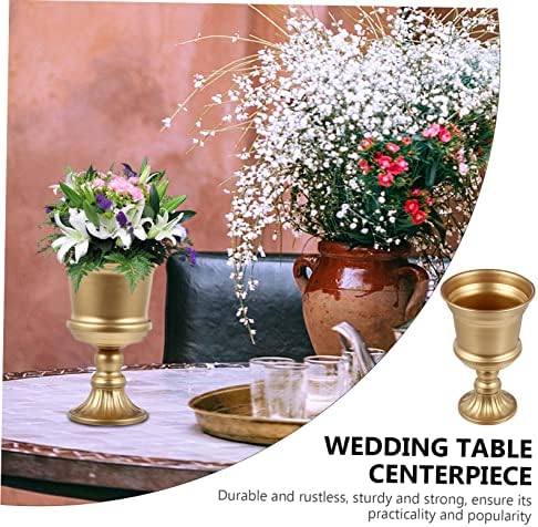 Metal Flower Vase for Tabletop and Home Decor