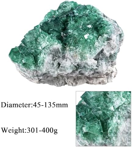 Rockcloud Fluorite Crystal Geode Cluster for Chakra Meditation and Feng Shui