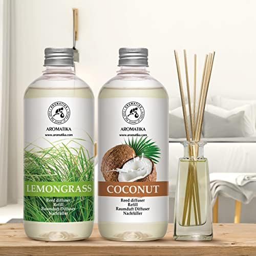 Lemongrass Reed Diffuser Refill - 2 x 17 Fl Oz Fresh Aroma