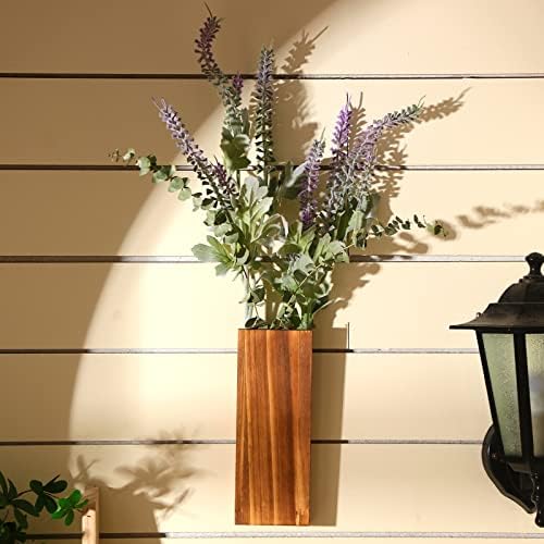 Nuanchu 6-Pack Wood Wall Planters for Dried Flowers and Artificial Plants