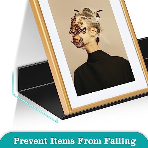Z Metnal Wall Shelf 24 Inch Matt Black Ser of 2