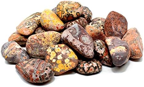 30PCS Leopardite Jasper Stones Natural Polished Indoor Fountain Decor