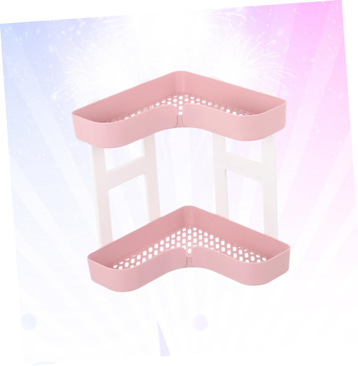 GLEAVI Corner Shelf Organizer 2-Tier Bathroom Storage Rack