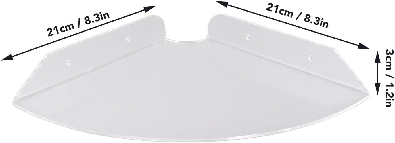 TOPINCN Corner Wall Shelf with Cable Raceway