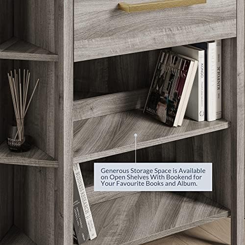 BELLEZE Set of 2 Corner Cabinets with USB Chargers