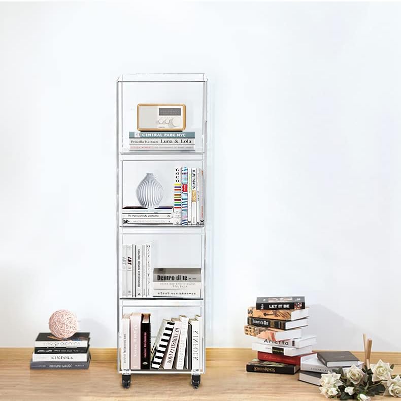 ONELUX 5-Tier Acrylic Corner Shelves Square Display Rack
