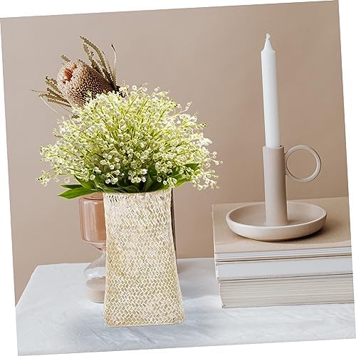 Seagrass Woven Flower Vase for Home Office Decor
