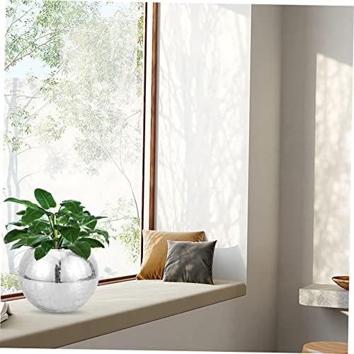 Happyyami European Style Silver Round Vase for Home Decor