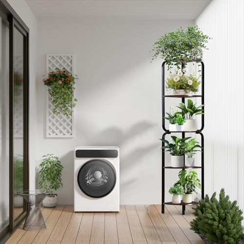 Modern 5 Tier Corner Shelf with LED Light