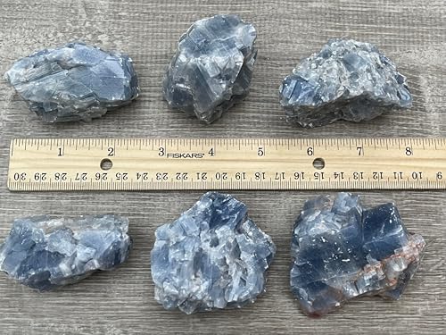 GAF TREASURES 1 Pound Blue Calcite Rough Stones