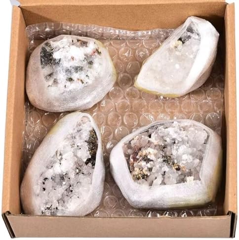 VIZYTOU Natural Chalcopyrite and White Crystal Stone Set 10 LBS