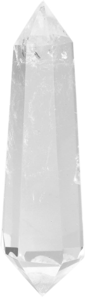 Rockcloud Rock Quartz Healing Crystal Double Terminated Point Figurine