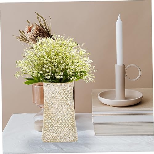 Woven Seagrass Flower Vase Handmade Retro Decor