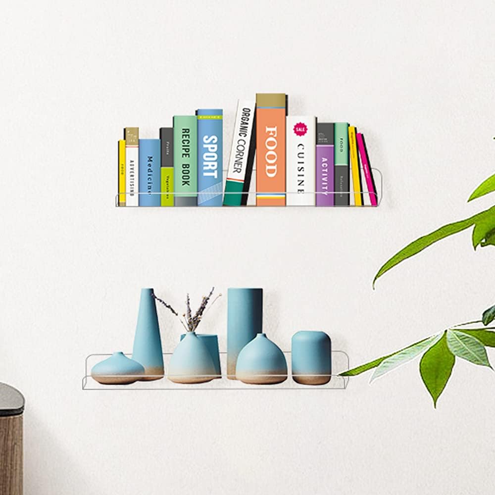 ddLUCK Acrylic Floating Shelf 2 Pack 15 Inch