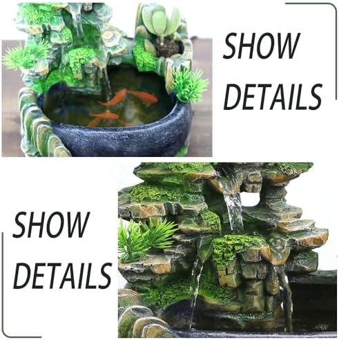 Rockery Stream Tabletop Fountain Indoor Waterfall Desk Fountain