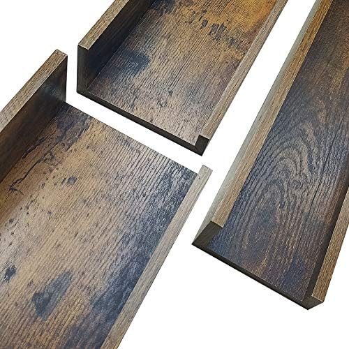 Giftgarden 24 Inch Floating Shelves Set of 3 Rustic