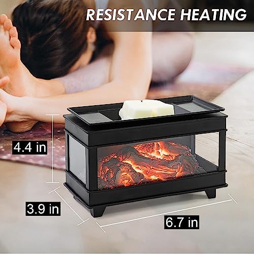 Freestanding Fireplace Wax Warmer with LED Lights