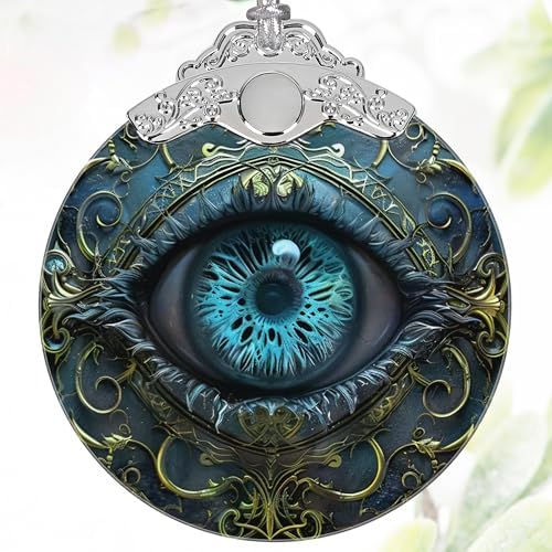 3 Inch Stained Glass Christmas Ornament with Mystical Eye Design