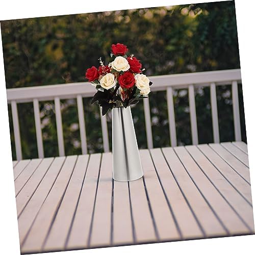 Toyvian Stainless Steel Dried Flower Vase for Home Decor