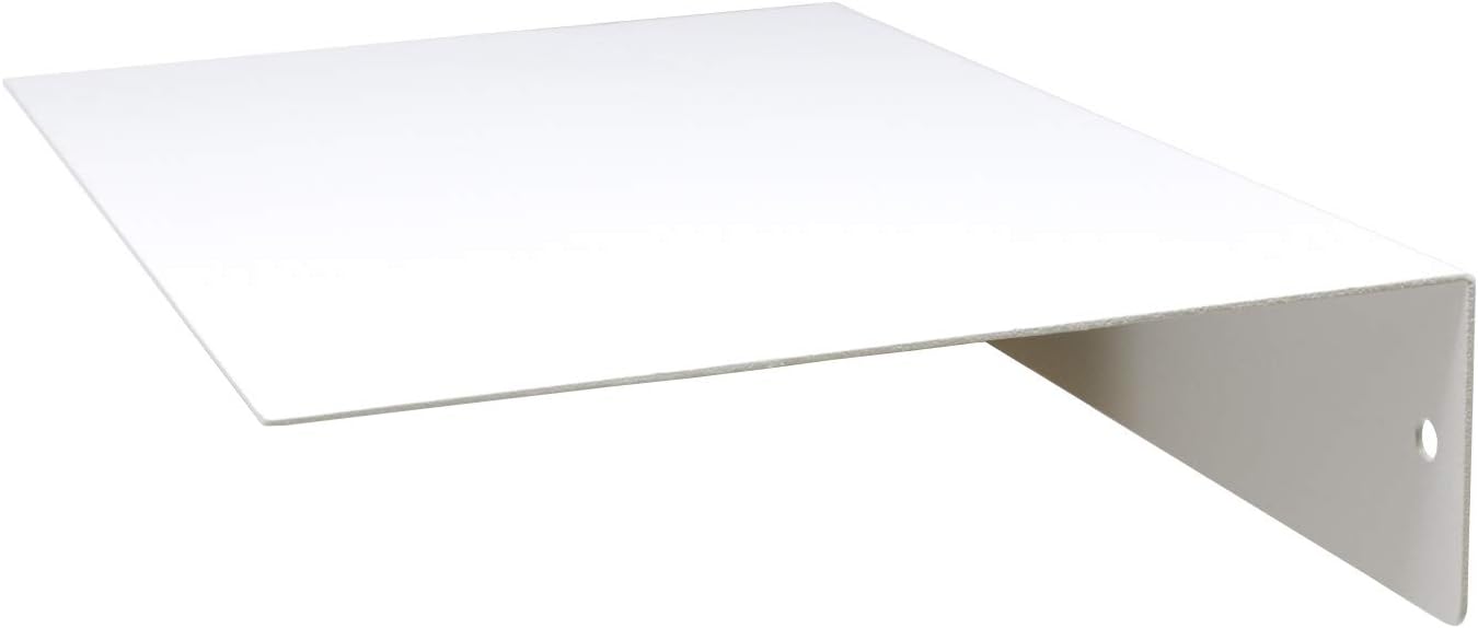 Buhbo Mitus Floating Shelf Wall Mounted 8x12 Heavy Duty Steel White