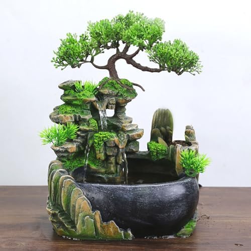 Rockery Stream Tabletop Fountain Indoor Waterfall Desk Fountain
