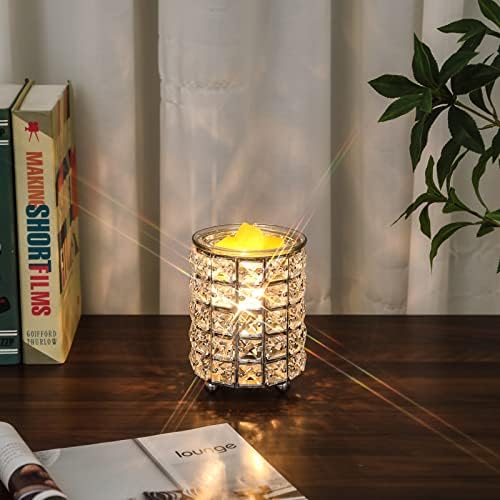 Leyoue Wrought Iron Crystal Wax Melt Warmer Electric Oil Burner
