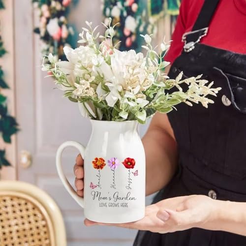 Ceramic Flower Vase Moms Garden Meaningful Gift