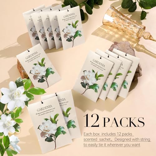 Gardenia Scented Sachet - 12 Pack Home Freshener