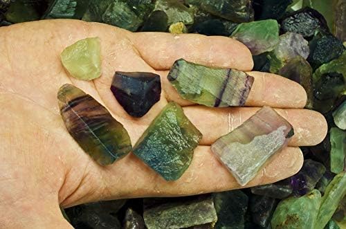 Fantasia 1 lb Rainbow Fluorite Rough Stones