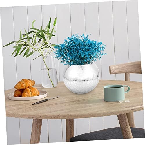 Glass Bubble Bowl Silver Vase For Centerpieces