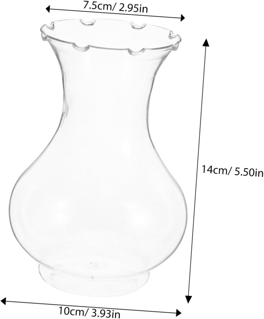 POPETPOP 4pcs Clear Hydroponic Vases for Indoor Plant Propagation Wedding Centerpieces